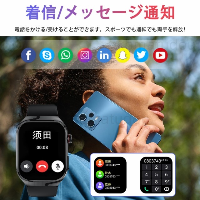 スマートウォッチ 日本製 センサー 心電図 音声通話 BMI 尿酸値